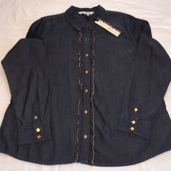 Jones New York Jeans light Denim Shirt NWT - Picture 1 of 6